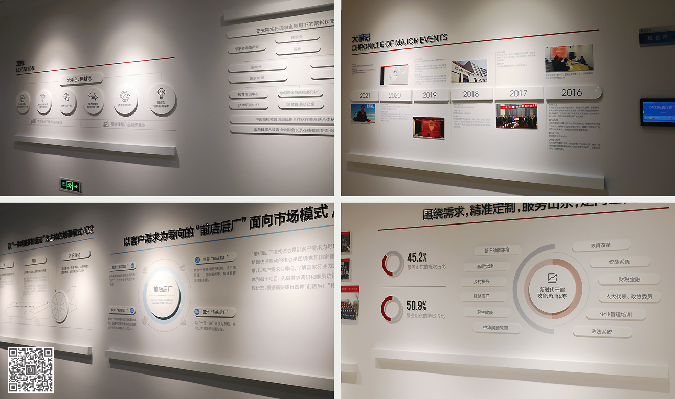 山東大學(xué)在線教育研究院文化長廊設(shè)計(jì)施工